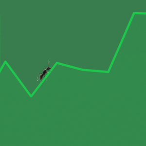 An ant climbing a stock graph 