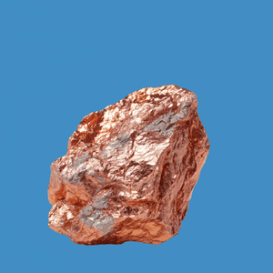 A copper nugget is turned into copper rods.