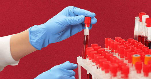 Tubes of blood