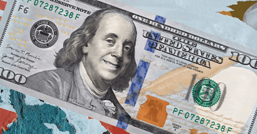 A $100 bill. Benjamin Franklin is smiling.