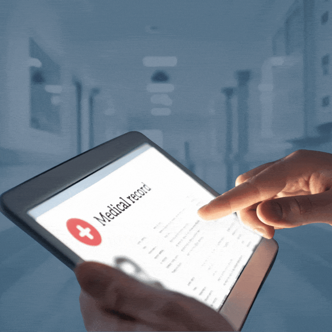 Medical record on an iPad