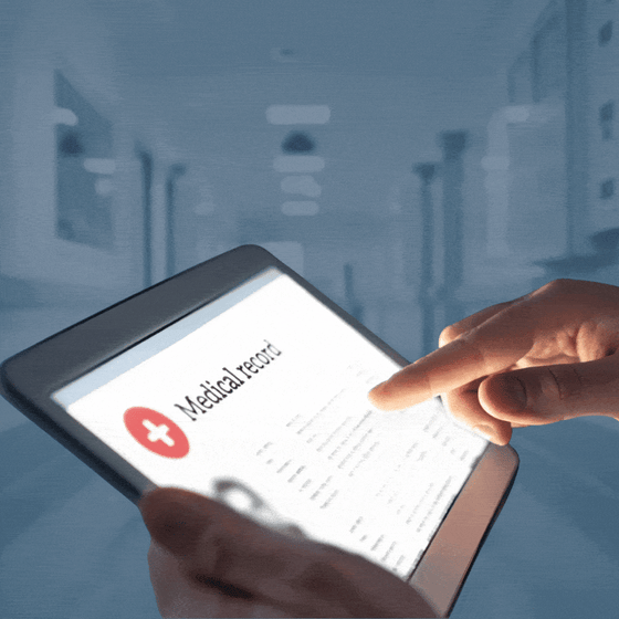 Medical record on an iPad