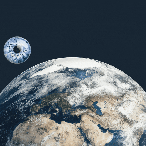 A retina circling the earth
