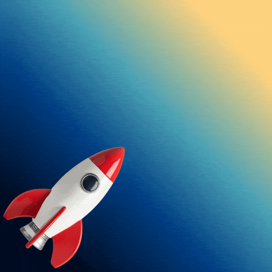 Rocket ship launching 