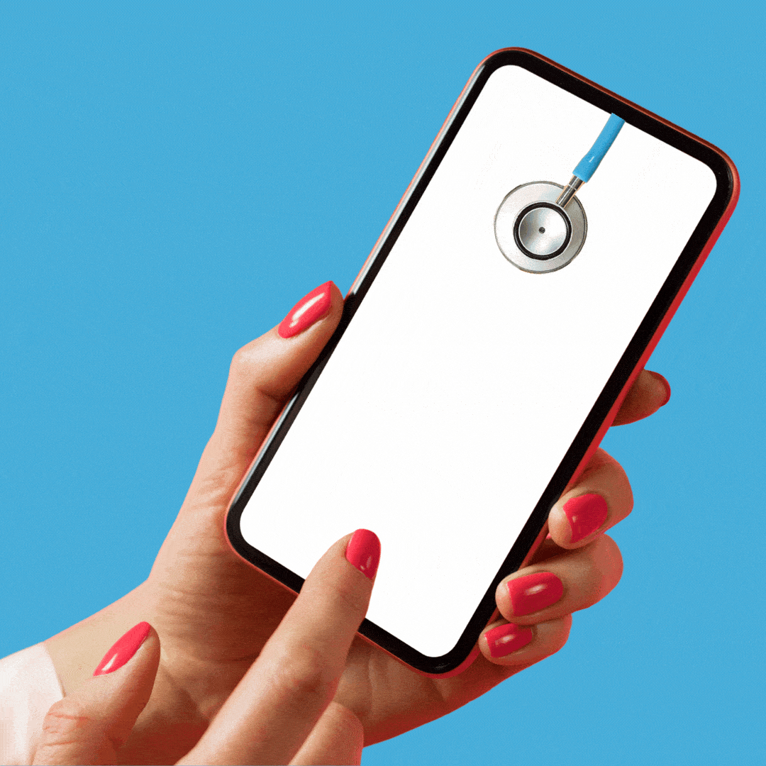 A smartphone with a stethoscope 