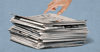 Newspaper stack 