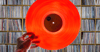 A red vinyl record 