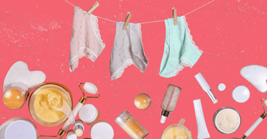 Underwear and skincare products 