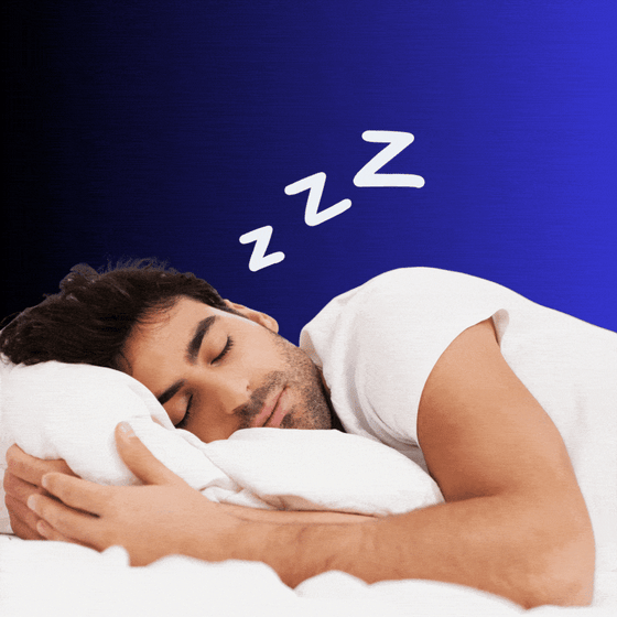 A man sleeping in bed.