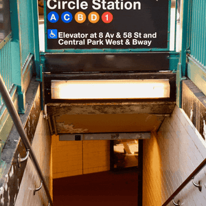 Cool air blowing into a subway station