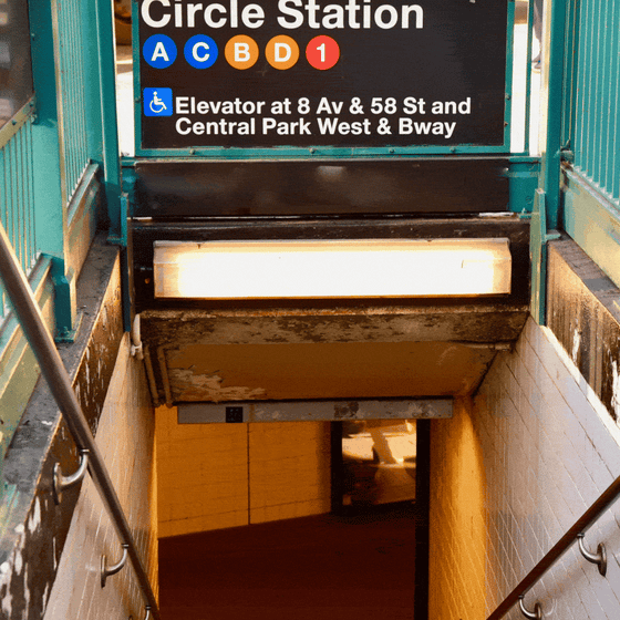 Cool air blowing into a subway station