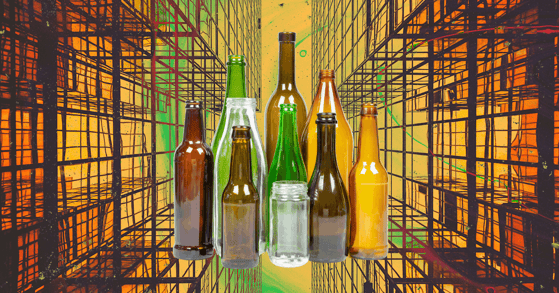 Several bottles of soda.
