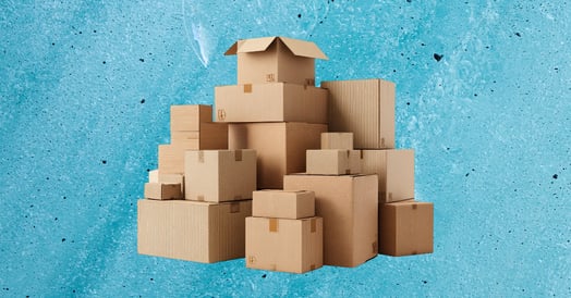 A pile of cardboard boxes