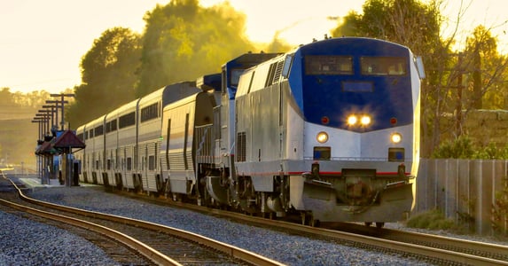 An Amtrak train.
