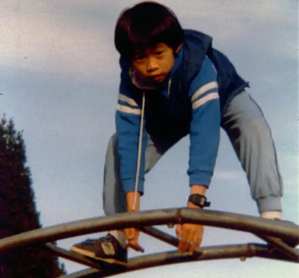 Chan in his youth, at a San Francisco playground