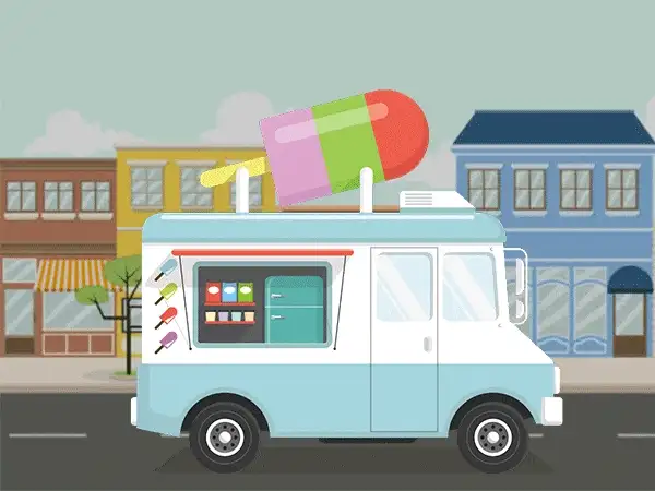 stick figure ice cream truck